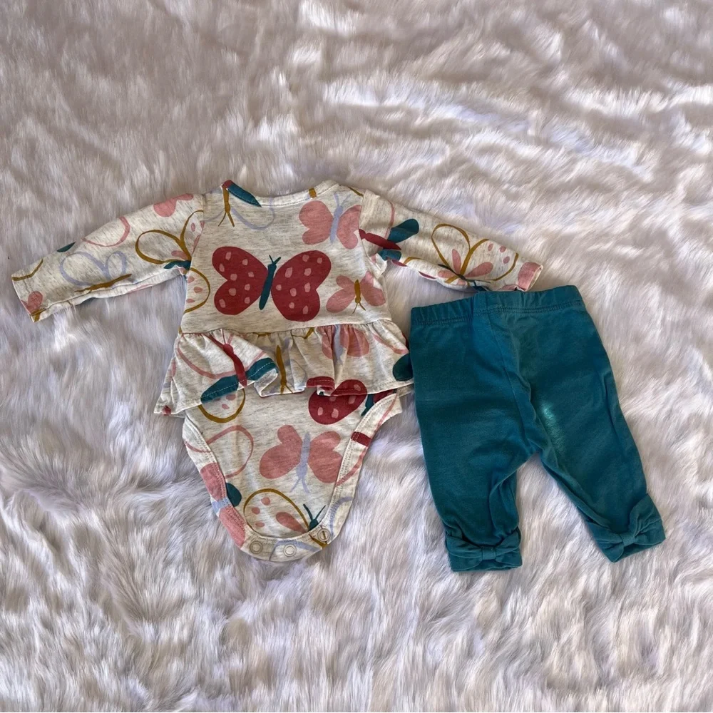 Carter’s Newborn Butterfly‎ Set Bodysuit + Leggings NB 0M